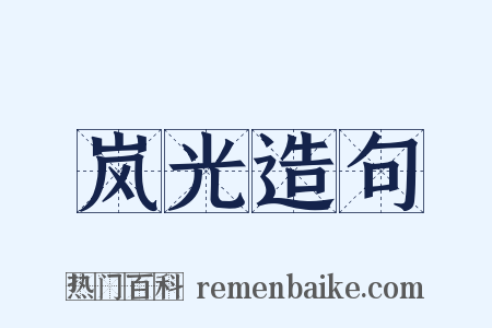 岚光造句是什么意思的图片